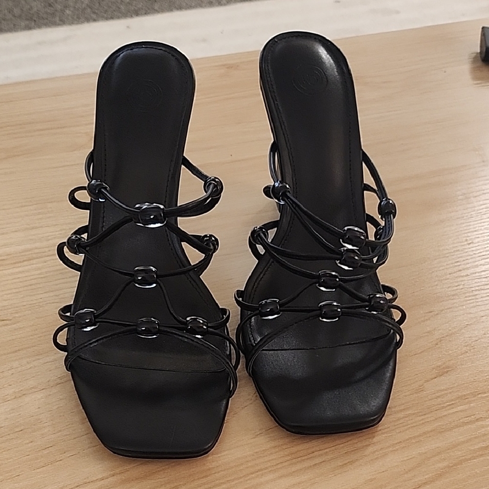 Urban Outfitters Black Strappy Heels